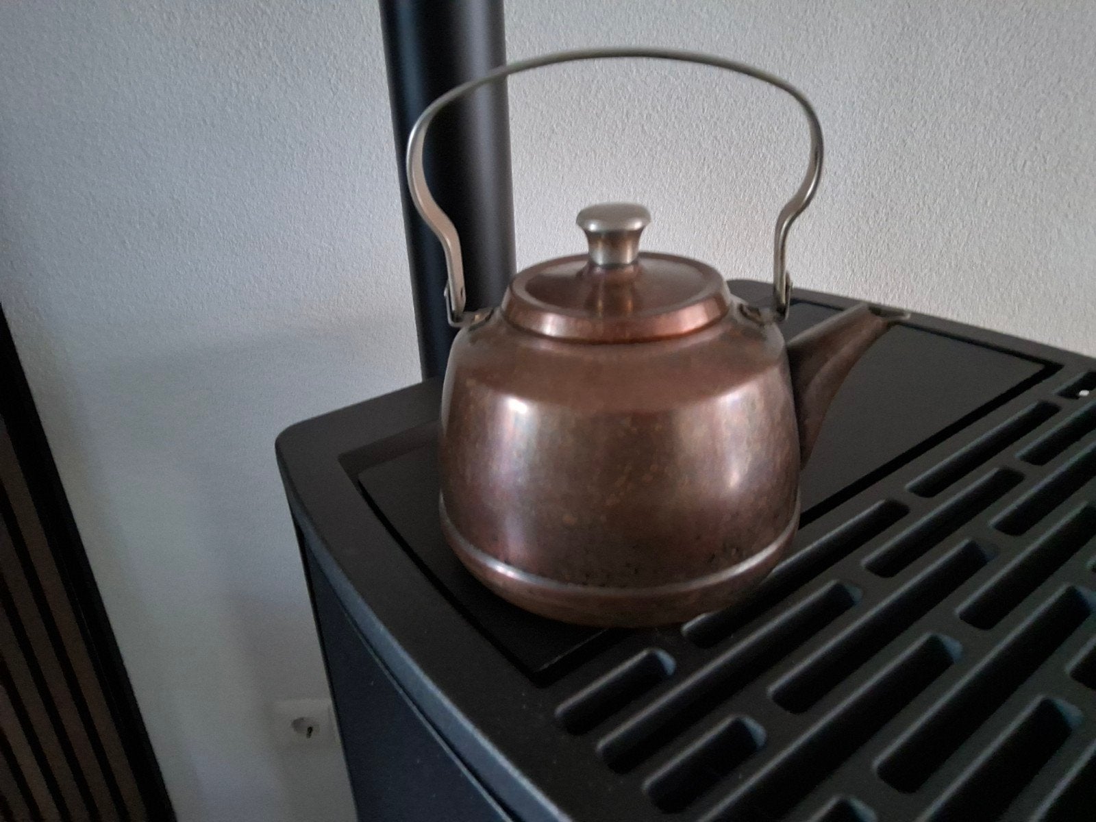 Vintage koperen waterketel - Høyang Polarts, Noorwegen, Antiek en Kunst, Ophalen of Verzenden, Koper