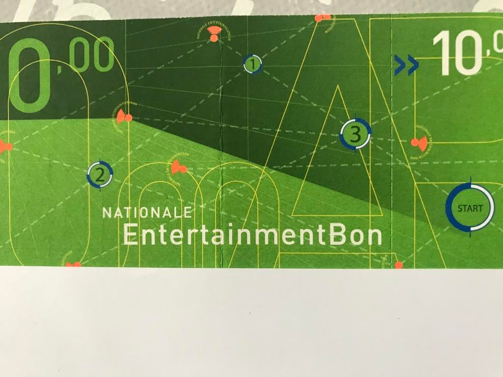 Nationale entertainment cadeaubon twv 10 euro, Tickets en Kaartjes, Eén persoon, Cadeaubon