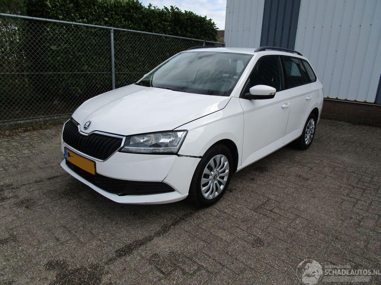 Skoda Fabia 1.0 TSI Navi Airco (bj 2022), Auto diversen, Schadeauto's, Infoline@skoda-auto.cz, Overige carrosserieën, Wit, Handgeschakeld