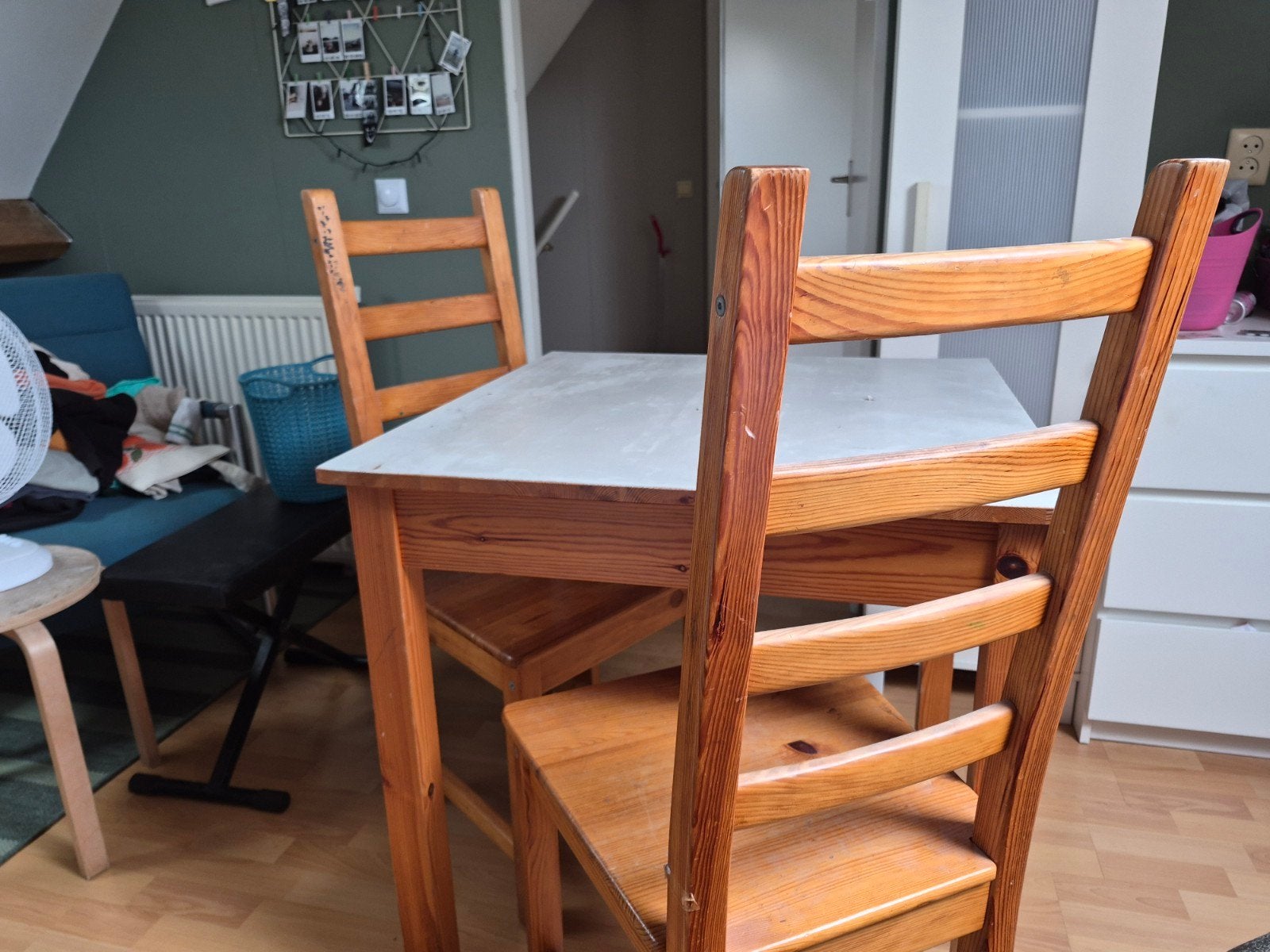 IKEA Tafel met stoelen - stevig, functioneel, op te pimpen, Ophalen, Gebruikt, 50 tot 100 cm, Tot twee personen