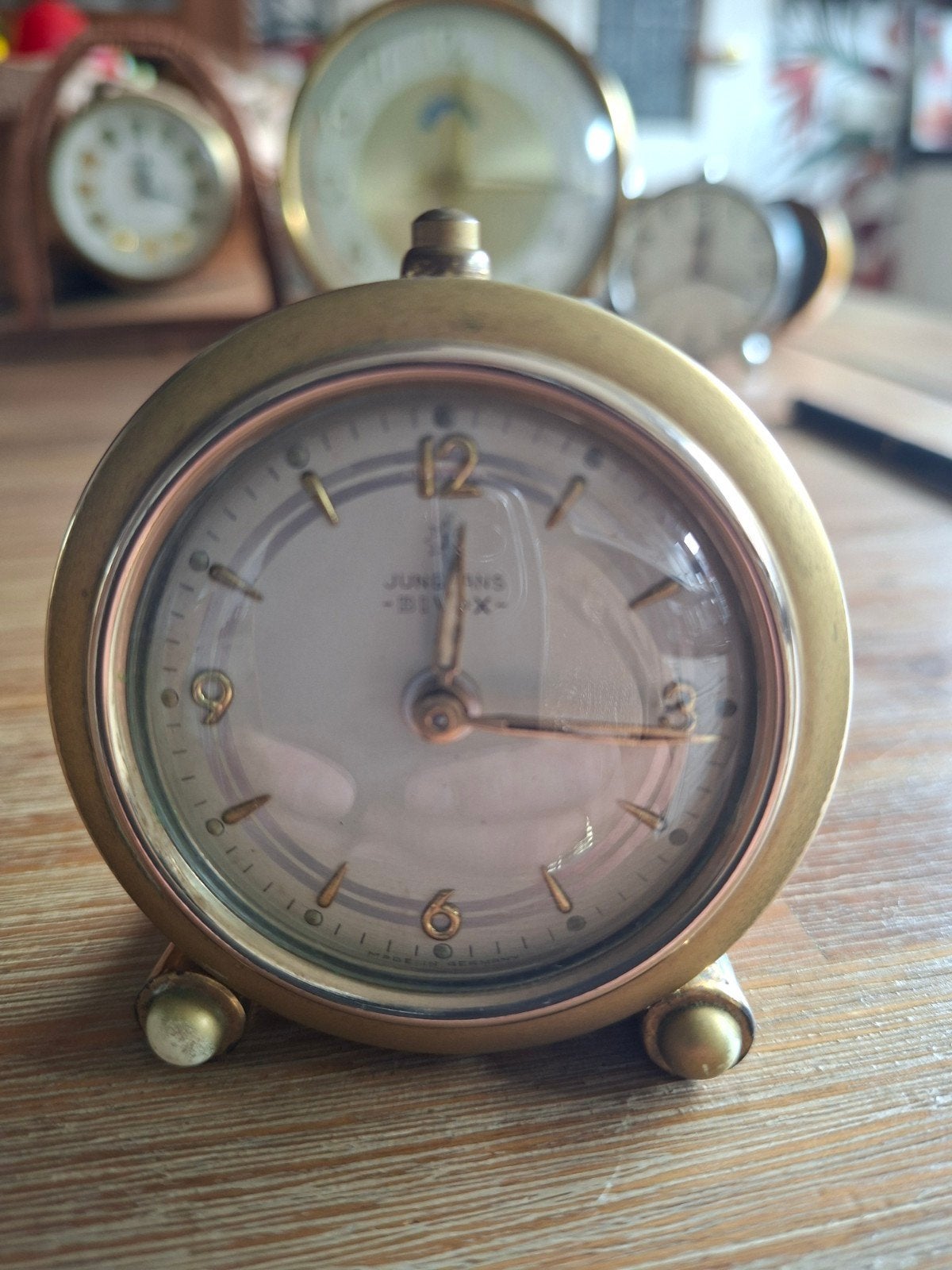 Vintage Junghans Bivox Reiswekker - Messing, Ophalen of Verzenden