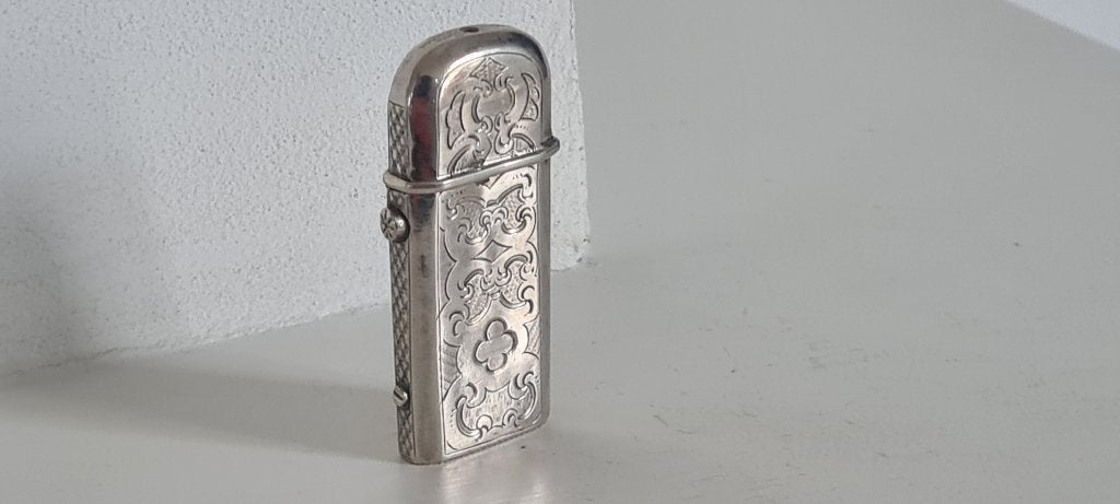 Antiek Zilveren Tondeldoosje Zwavelstokdoosje Souvenir, Antiek en Kunst, Antiek | Goud en Zilver, Ophalen of Verzenden, Zilver