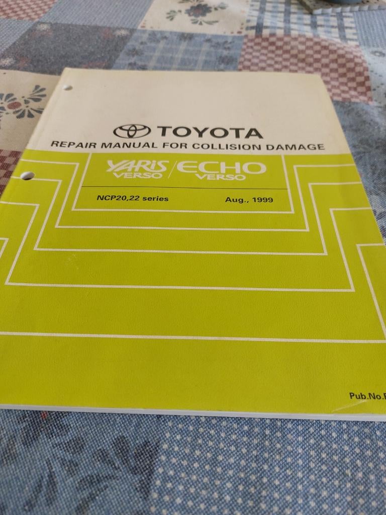 REPAIR MANUAL FOR COLLISION DAMAGE TOYOTA YARIS VERSO NCP20, Auto diversen, Handleidingen en Instructieboekjes, Ophalen of Verzenden