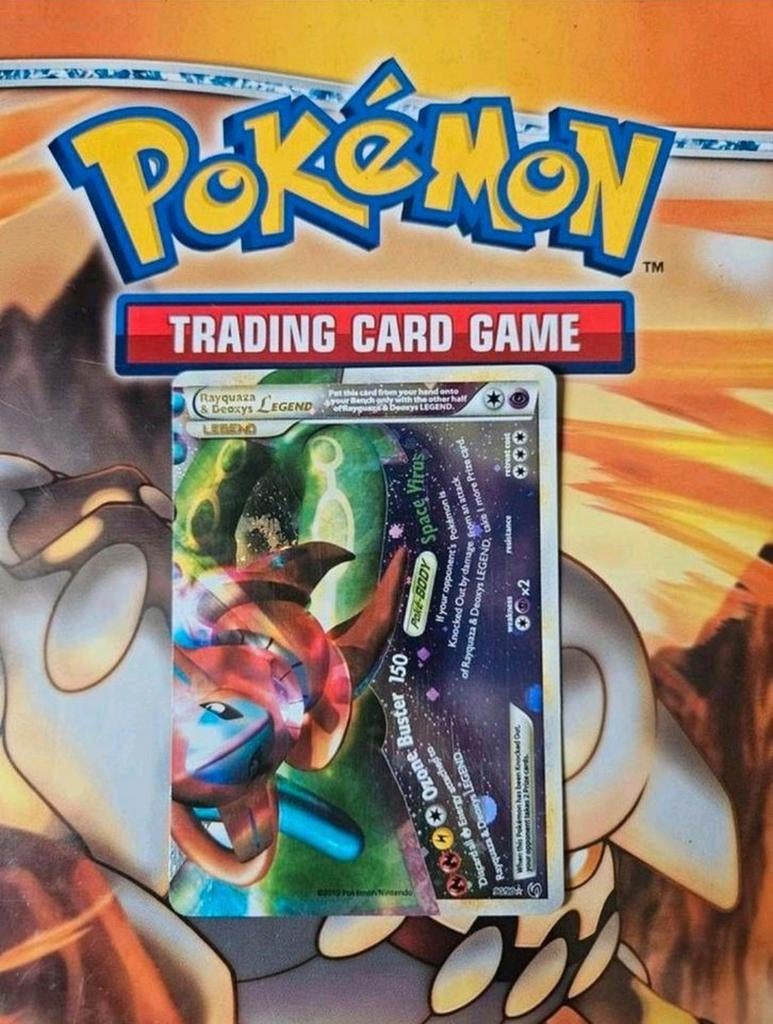 Rayquaza & Deoxys Legend 90/90 Undaunted pokemon kaart, Ophalen of Verzenden, Gebruikt, Losse kaart, Foil