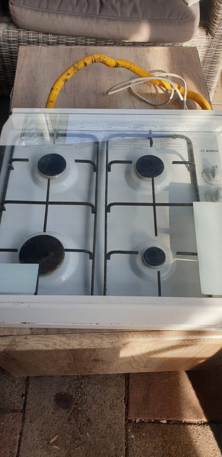 Bosch Gaskookplaat., Gebruikt, Gas, Vrijstaand, 4 kookzones