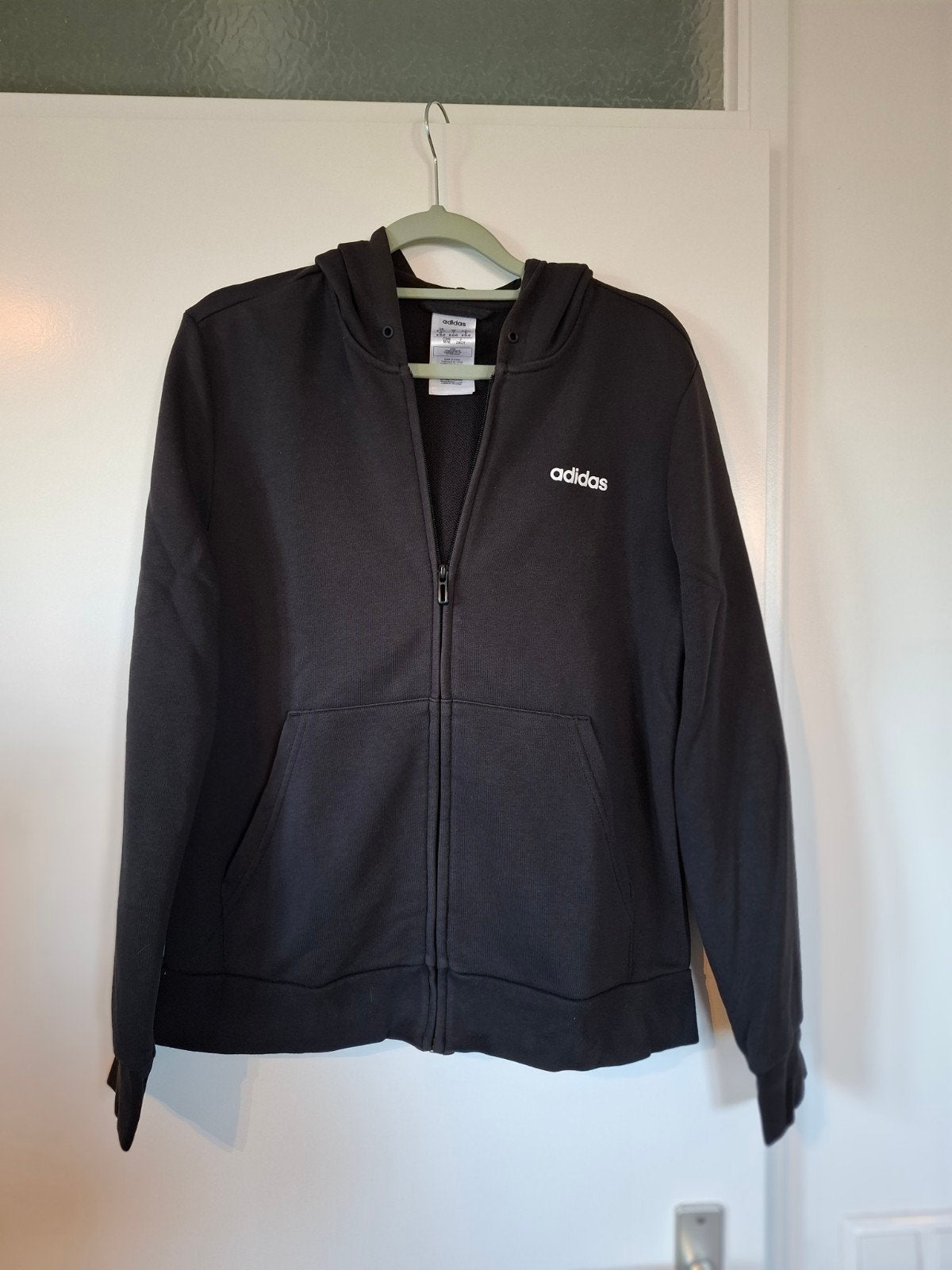 Adidas hoodie met rits - Zwart - Maat M, Maat 38/40 (M), Adidas, Zwart, Ophalen of Verzenden