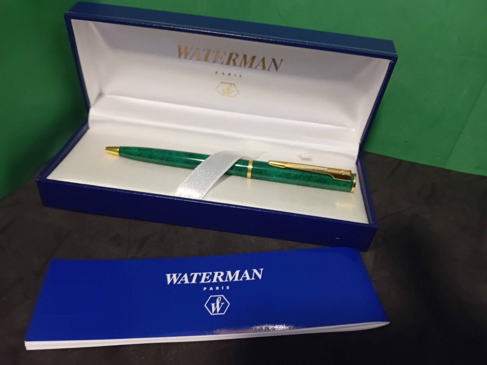 Waterman green marble pen, Ophalen of Verzenden