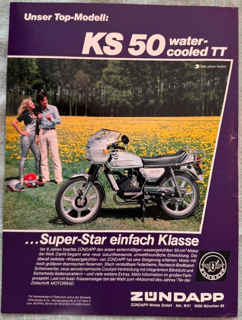 Advertentie 1980 Zündapp KS50 watercooled TT, Ophalen of Verzenden, Zo goed als nieuw, Motoren