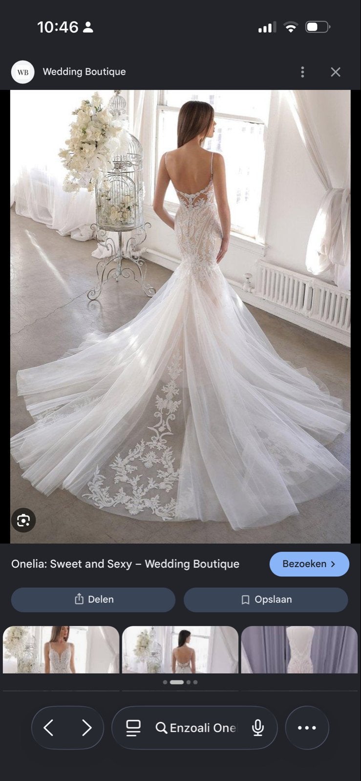 Trouwjurk Enzoani Onelia - Sweet and Sexy, Ophalen of Verzenden, Zo goed als nieuw, Wit, Trouwjurk