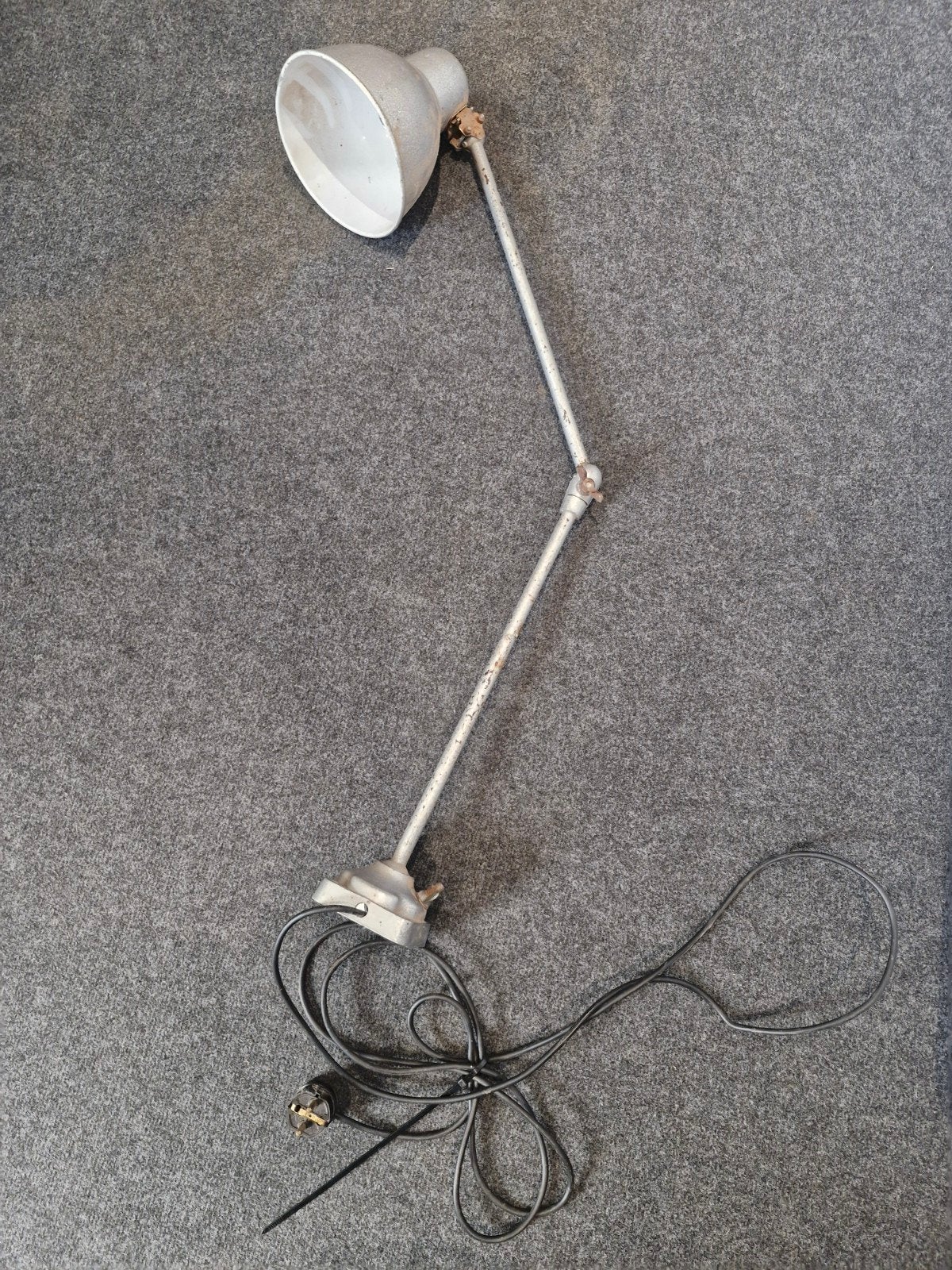 Verstelbare vintage lamp, Huis en Inrichting, Metaal, Overige merken, Gebruikt, Grijs