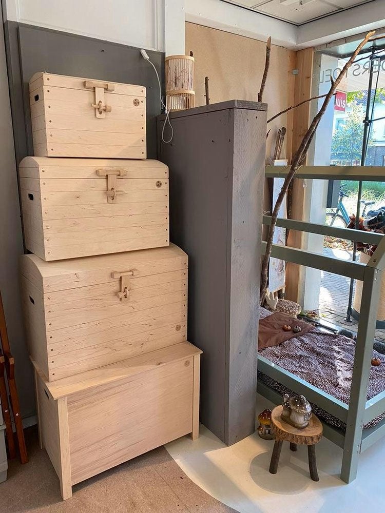 OPBERGKISTEN HOUT, Huis en Inrichting, Minder dan 50 cm, 50 tot 100 cm, Juffrouw Kwast, Ophalen of Verzenden