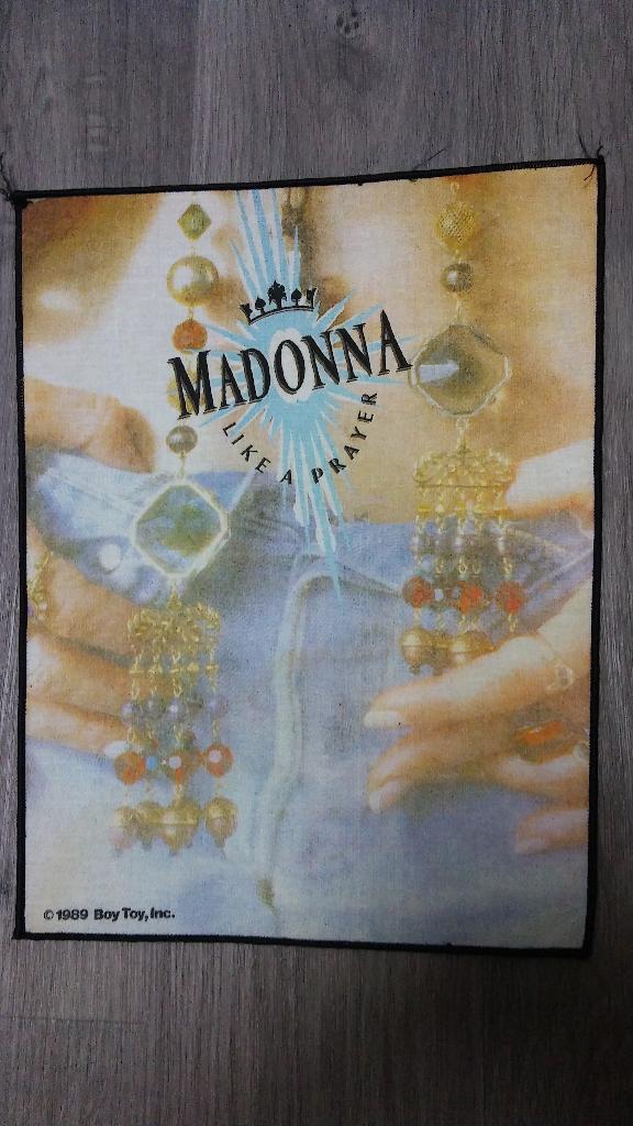 Madonna like a Prayer 1989 vintage pop muziek backpatch, Ophalen of Verzenden, Zo goed als nieuw, Overige typen