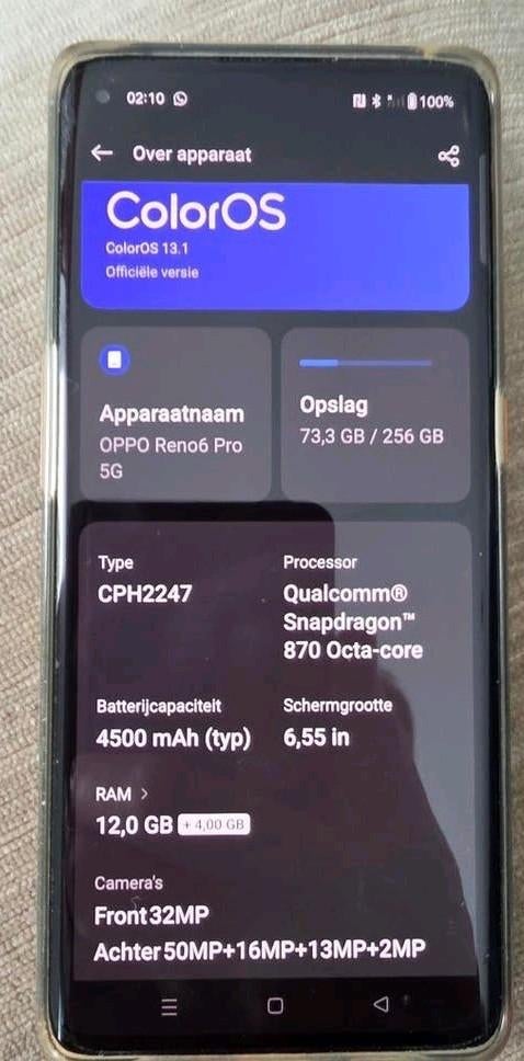 Oppo Reno 6 Pro 5G, Overige modellen, Ophalen of Verzenden, Zo goed als nieuw, Zonder simlock