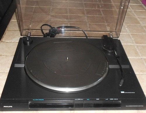 Philips FP 563 draaitafel zwart,mooi zie foto, Verzenden, Zo goed als nieuw, Platenspeler, Philips