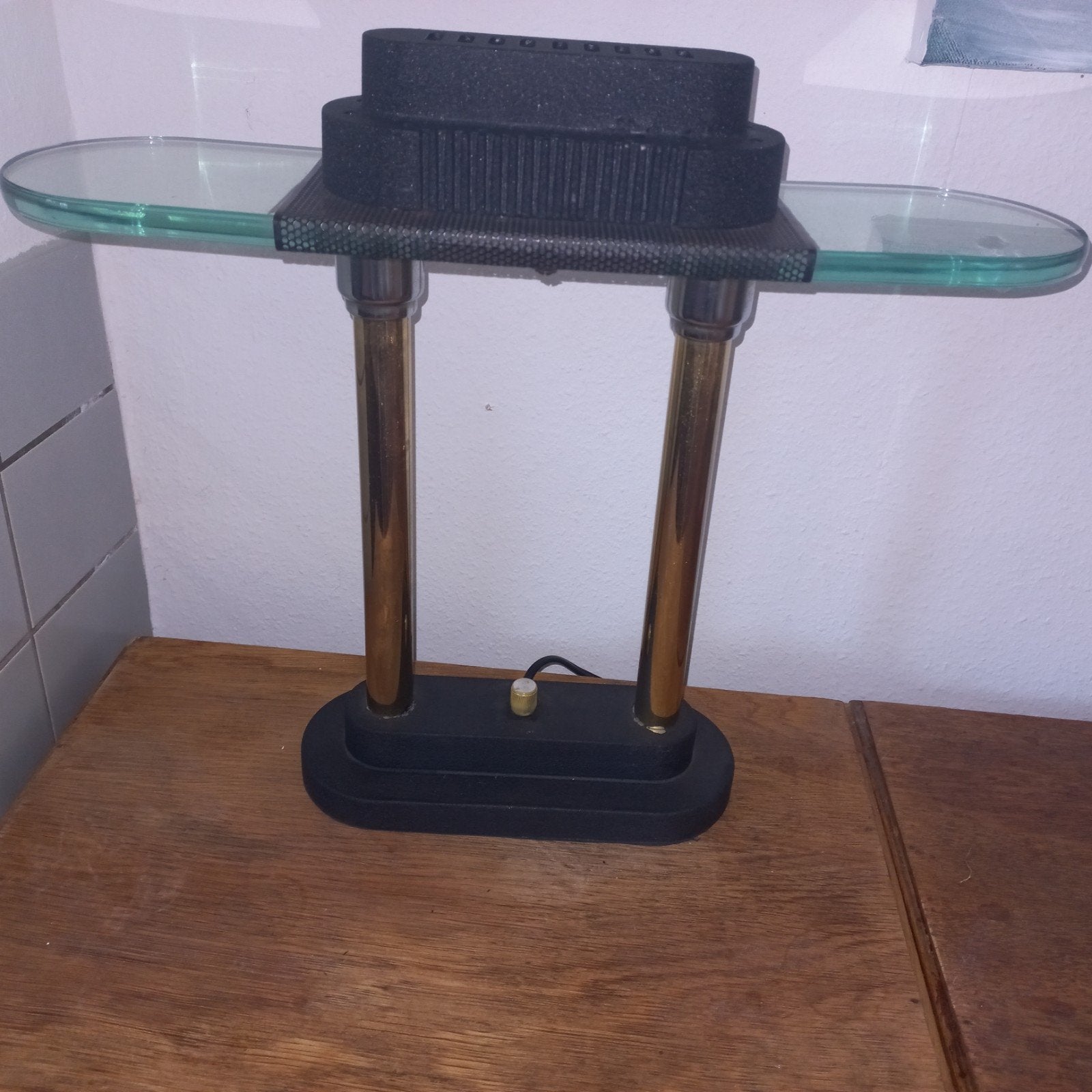 Vintage bankierslampen jaren 80, Huis en Inrichting, Lampen | Losse lampen, Ophalen of Verzenden, Gebruikt, E27 (groot), Led-lamp