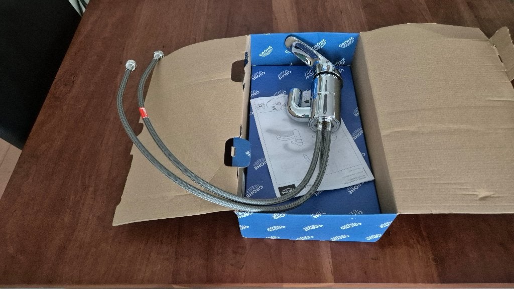 Grohe euroeco keukenmengkraan, Ophalen, Nieuw, Chroom, Kraan