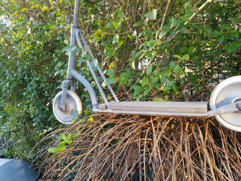 Franse Trottinette (step) jaren 50 vorige eeuw (brocante), Antiek en Kunst, Antiek | Speelgoed, Ophalen