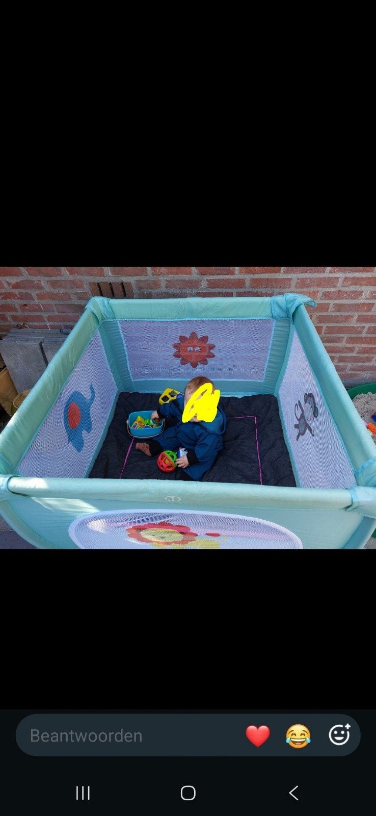 Inklapbare box 1x1 meter - Ideaal voor thuis en onderweg, Ophalen