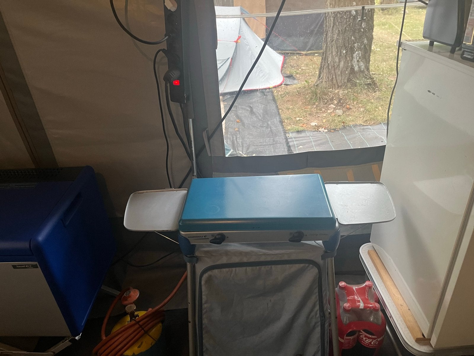 Campingaz 2-pits kooktoestel met grill, Ophalen of Verzenden, Gebruikt