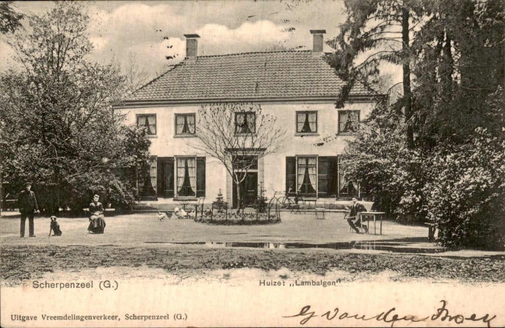 Scherpenzeel - Huize Lambalgen - Vooraanzicht, Ophalen of Verzenden, Voor 1920, Gelopen, Gelderland