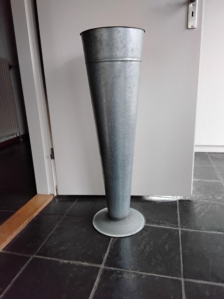 Grote Floriade vaas zink, Ophalen, Overige materialen, Overige kleuren, Zo goed als nieuw