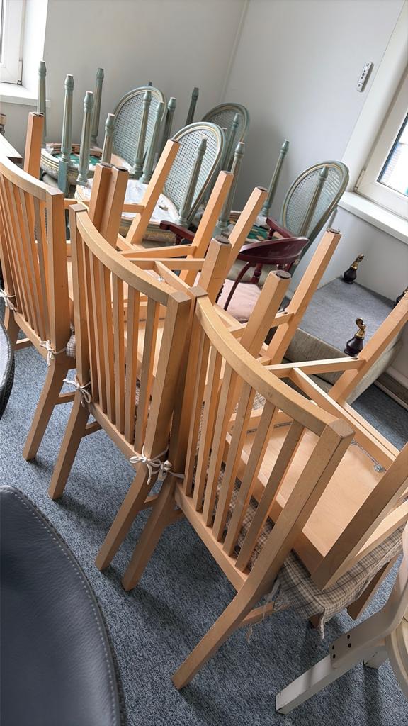 6 ikea norrnas stoelen, Ophalen, Gebruikt, Wit, Vijf, Zes of meer stoelen