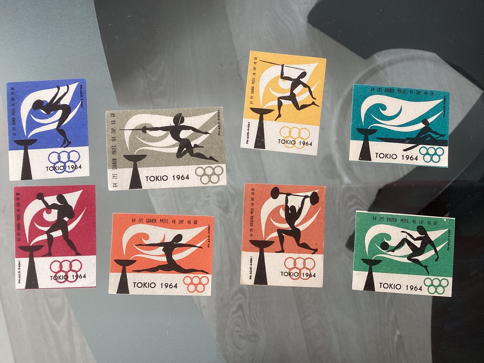 Poolse lucifer merken // olympische Spelen Tokio 1964, Verzamelen, Ophalen of Verzenden, Zo goed als nieuw