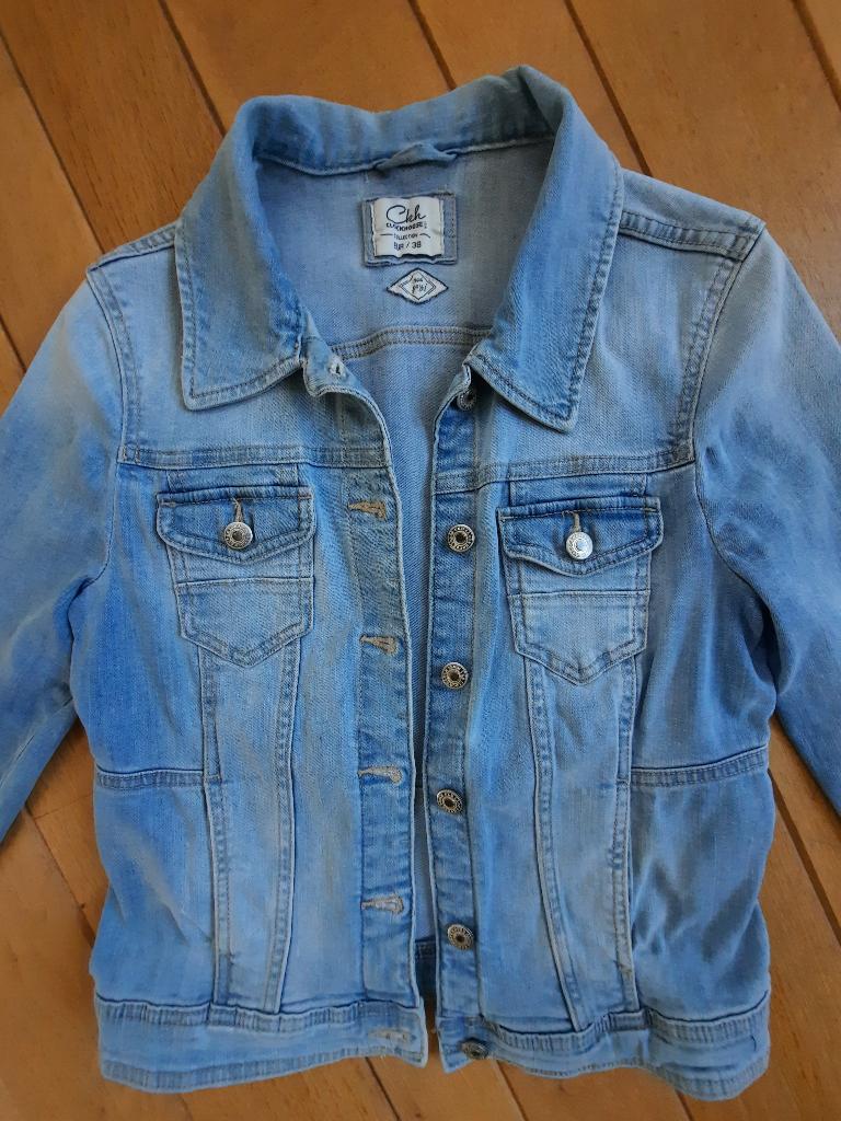 CKH Clockhouse spijkerjack licht blauw maat 38, Maat 38/40 (M), Blauw, Ophalen of Verzenden, Zo goed als nieuw