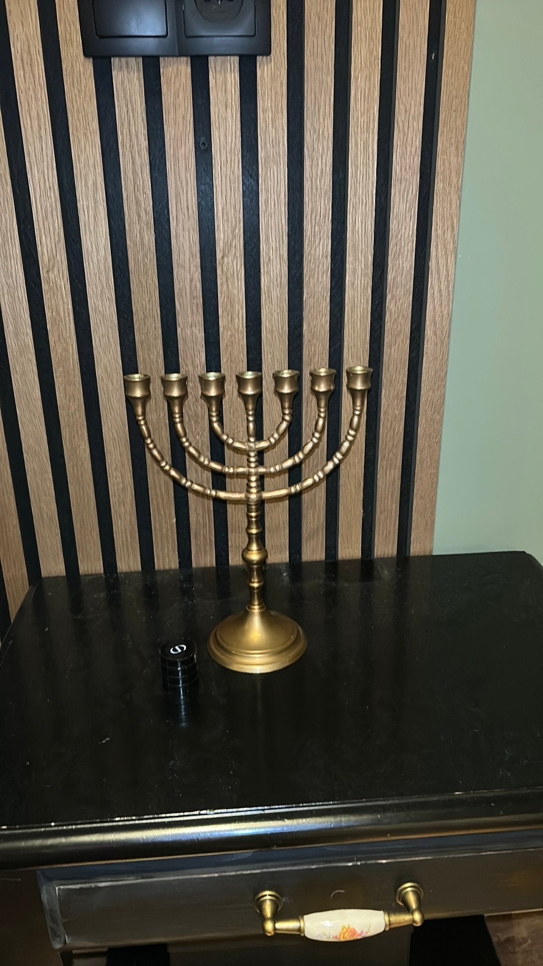 Menorah kandelaar, Antiek en Kunst, Antiek | Kandelaars, Ophalen of Verzenden, Koper of Brons
