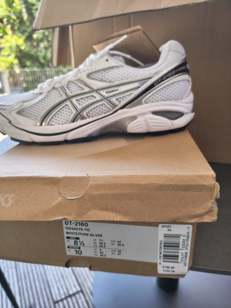 ASICS GT-2160 White/Pure Silver, Verzenden, Wit, Nieuw, Sneakers of Gympen