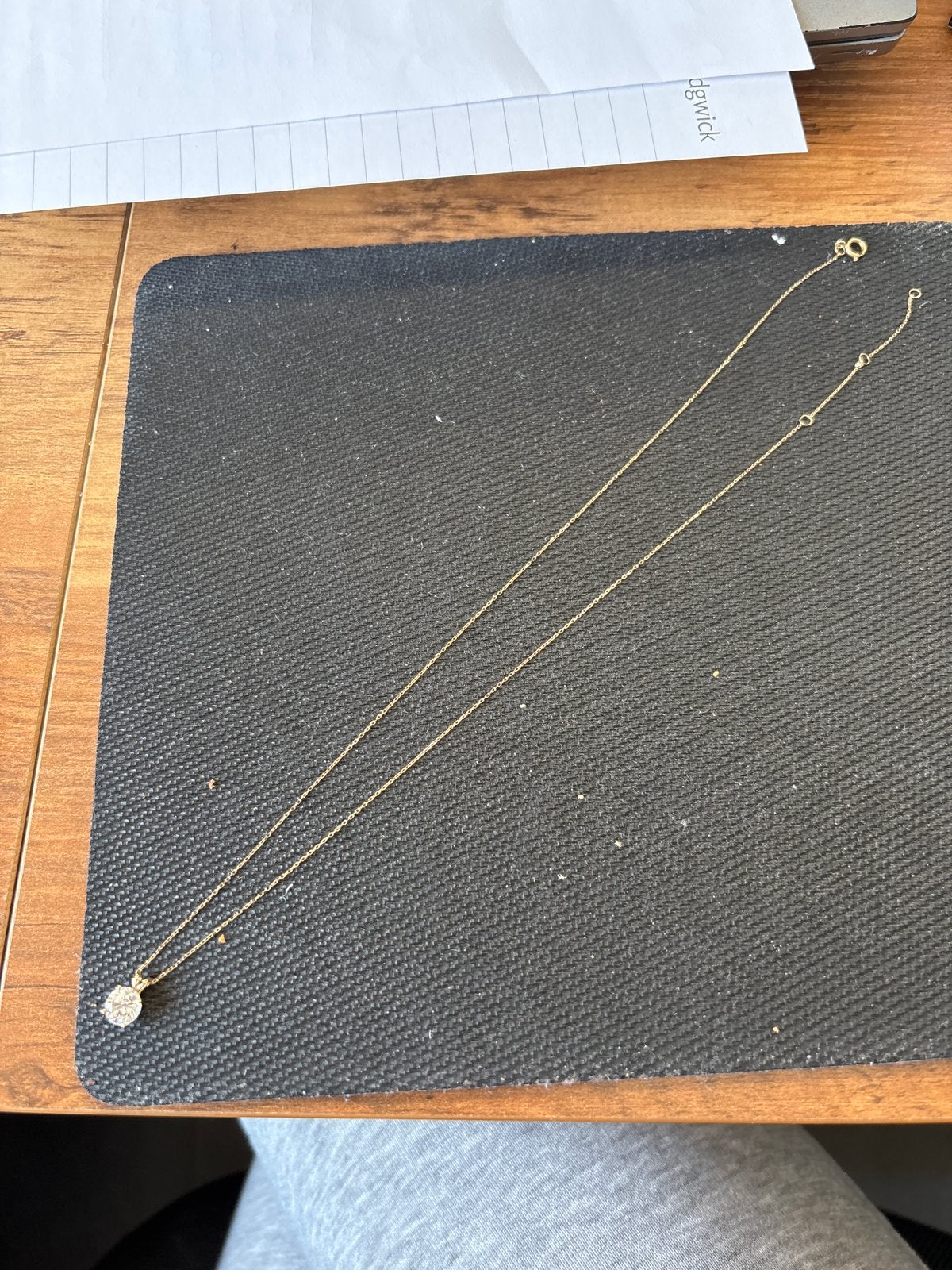 Di Lusso Milano 14K Gouden Ketting met Lab Grown Diamant, Ophalen of Verzenden, Zo goed als nieuw, Goud, Met edelsteen