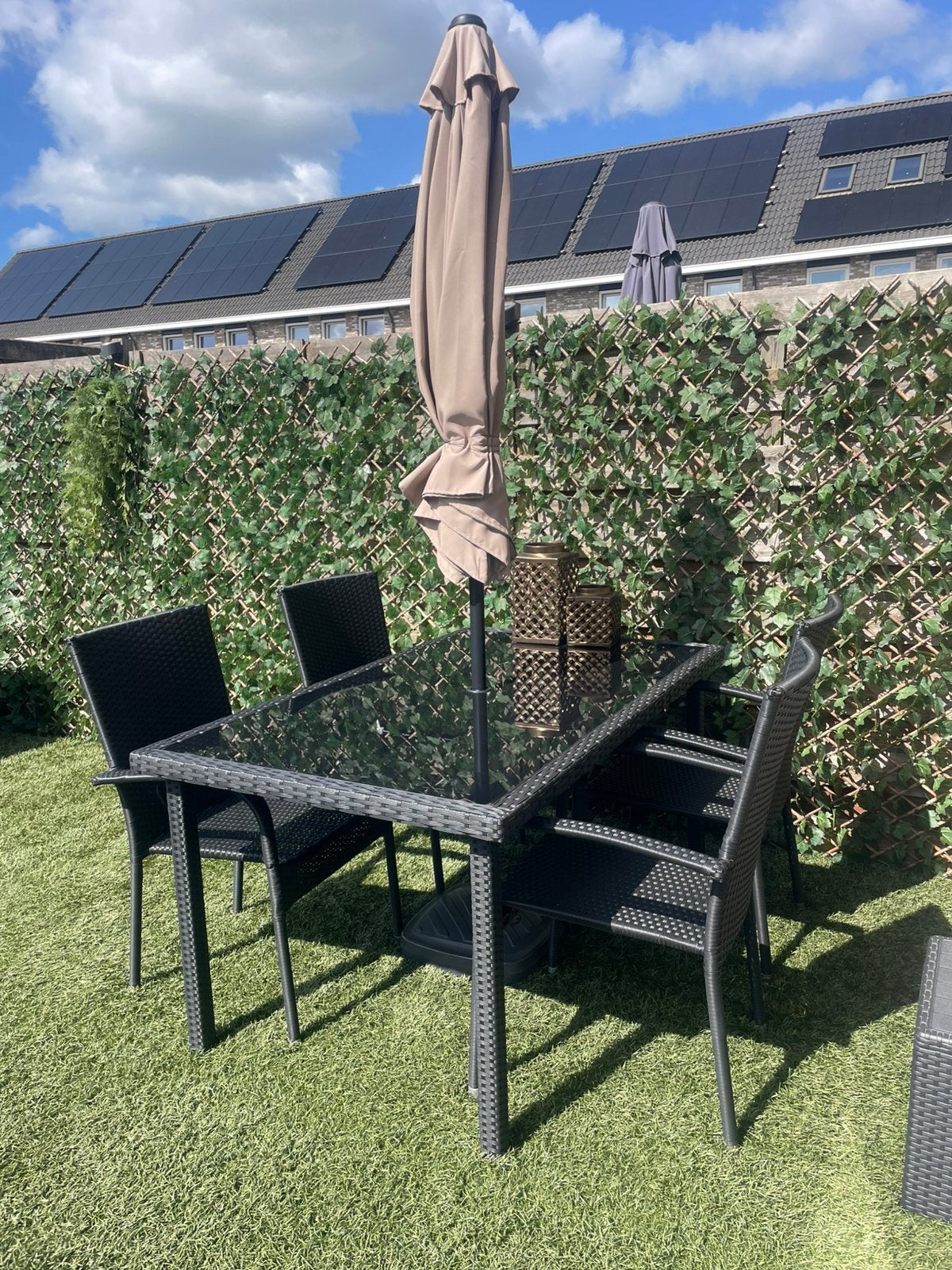 Tuinset met 6 stoelen, Ophalen, Zo goed als nieuw, Aluminium
