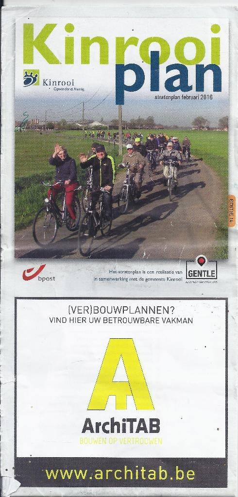 Pl2006 plattegrond kinrooi belgie, Gelezen, Ophalen of Verzenden, Landkaart, 1800 tot 2000
