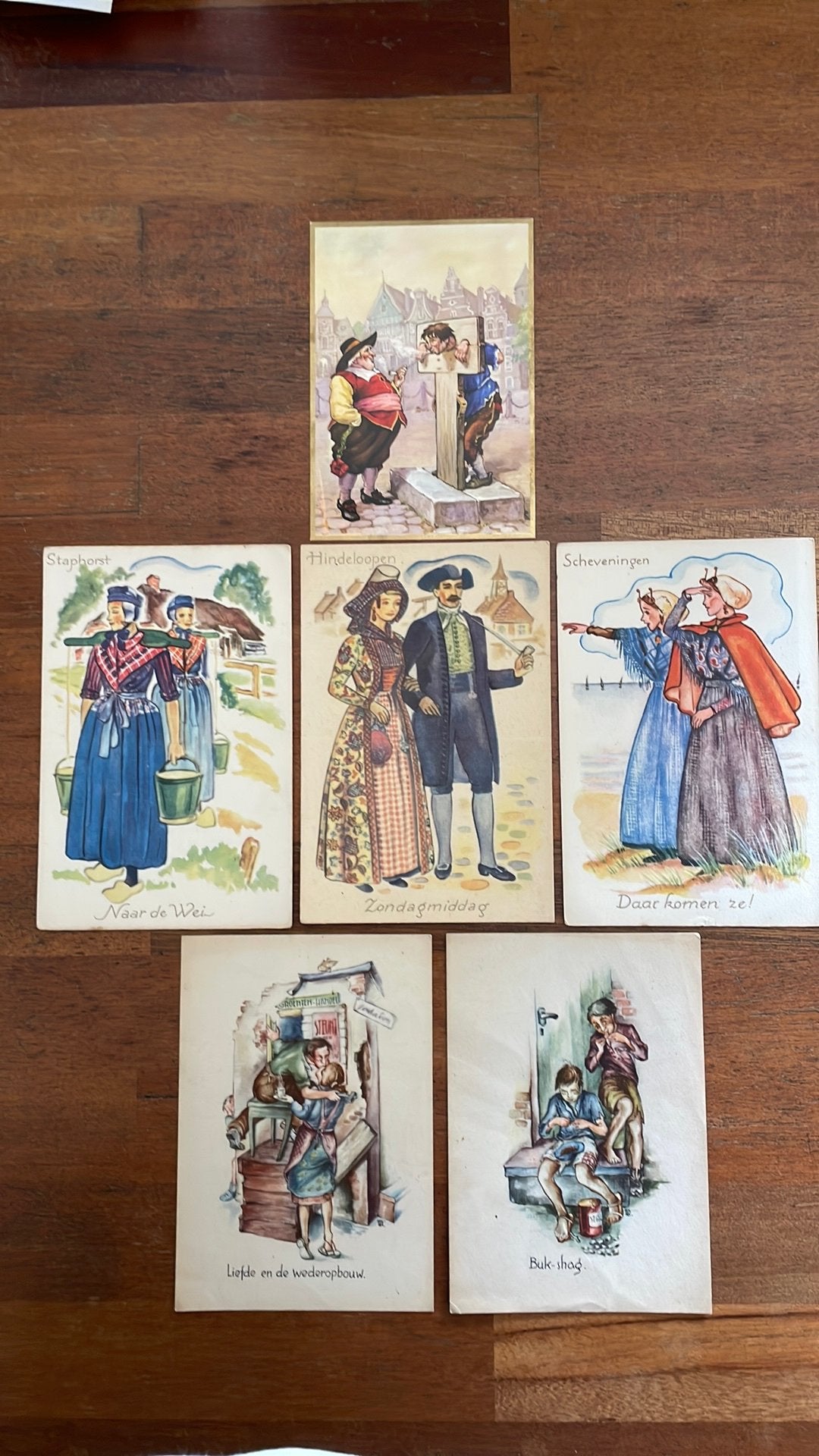 6 oude ansichtkaarten, Ophalen of Verzenden, Zo goed als nieuw, Overige thema's
