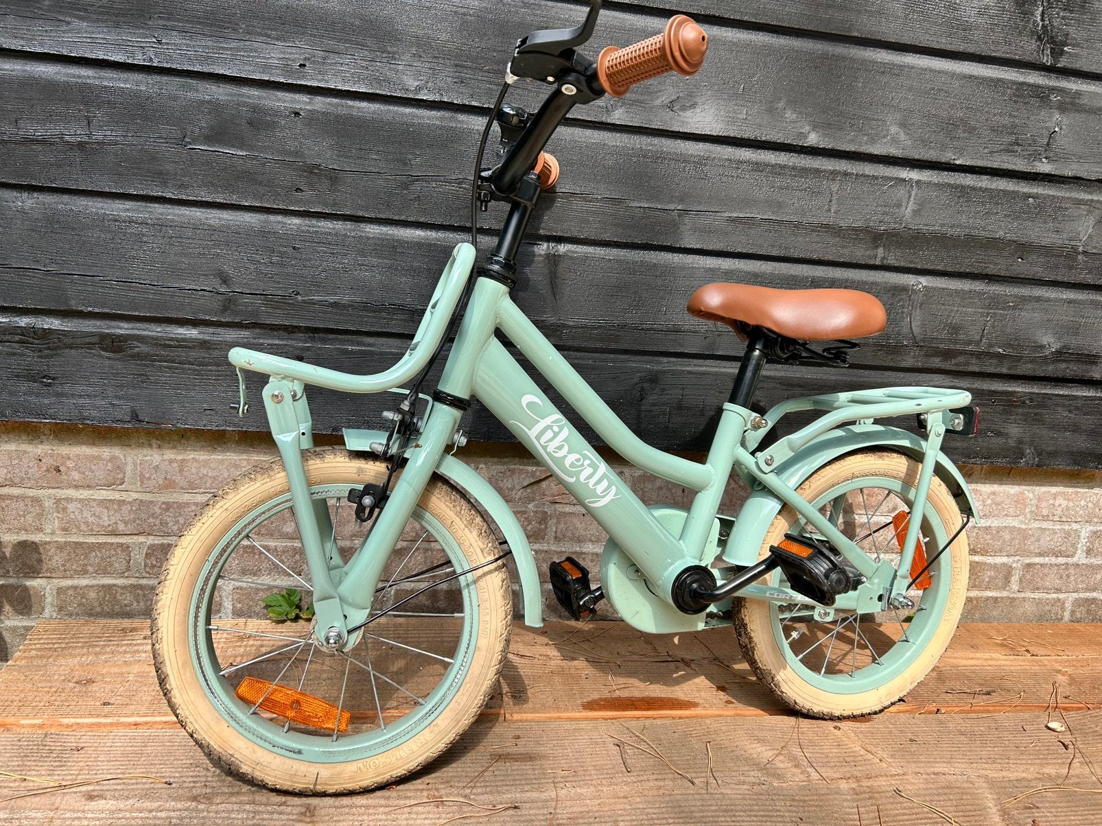 Kinderfiets 16 inch, Ophalen, Zo goed als nieuw, Minder dan 16 inch, Zijwieltjes