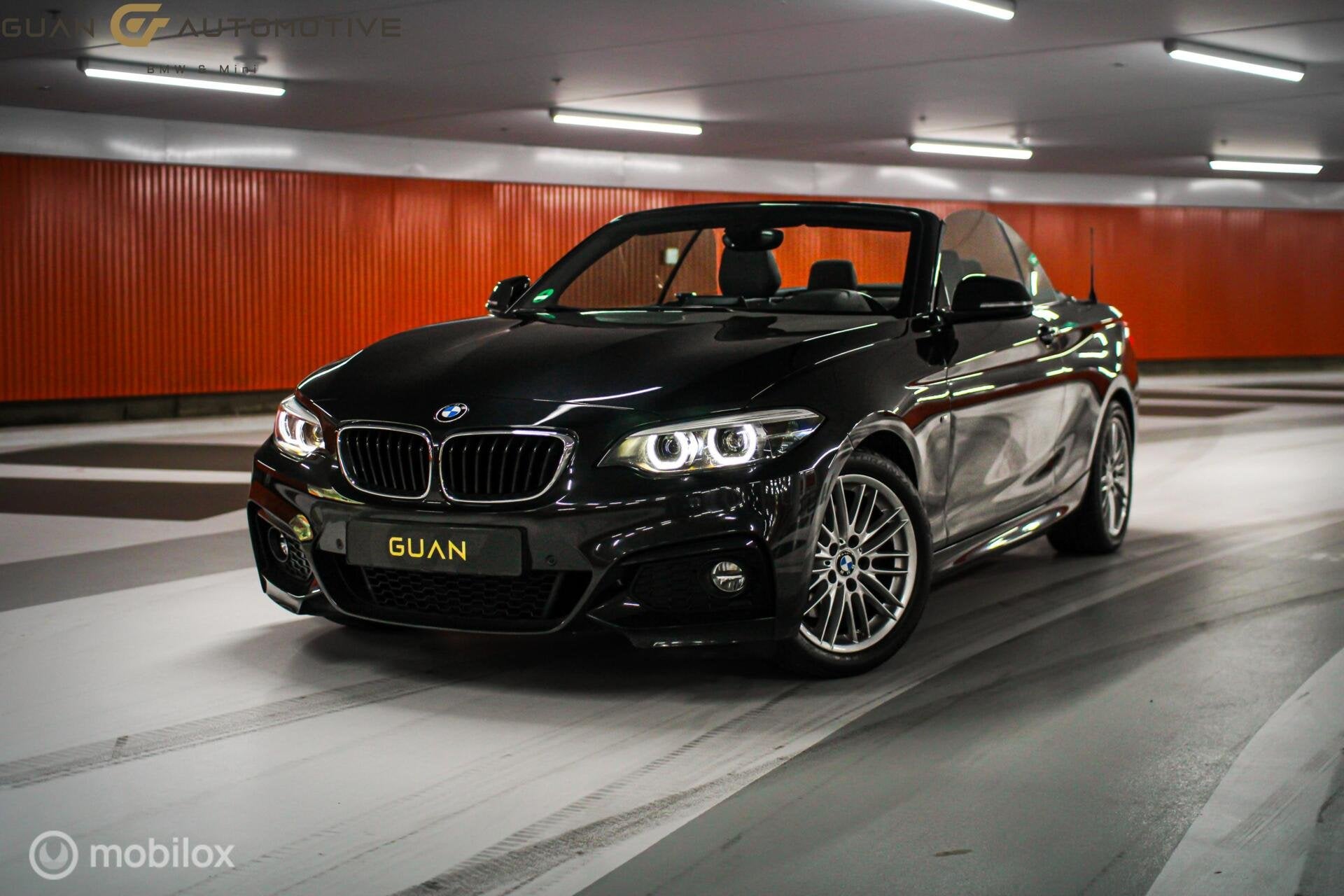 BMW 2-serie Cabrio 220i | M sport | Stoelverw | Alcantara |, Auto's, Automaat, Achterwielaandrijving, Gebruikt, Zwart