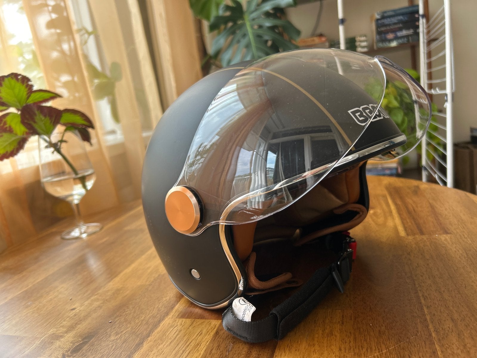 Beon Jethelm - Mat Zwart - Maat L, Motoren, Kleding | Motorhelmen, M, Heren, Jethelm, Tweedehands
