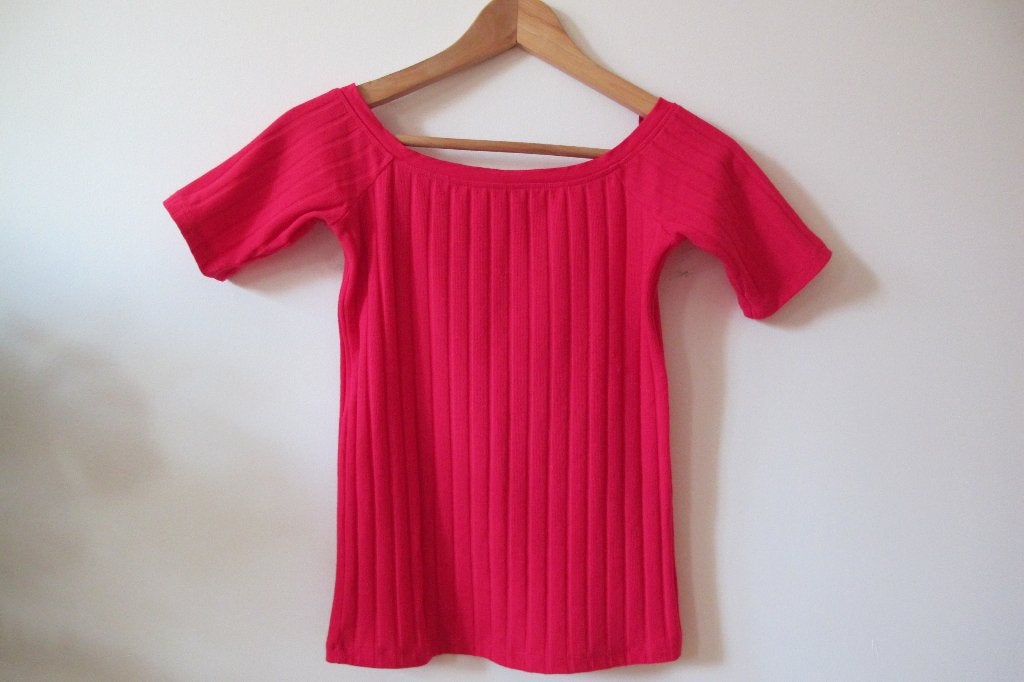 Hot pink off shoulder shirt (ZARA), Zara, Ophalen of Verzenden, Korte mouw, Roze