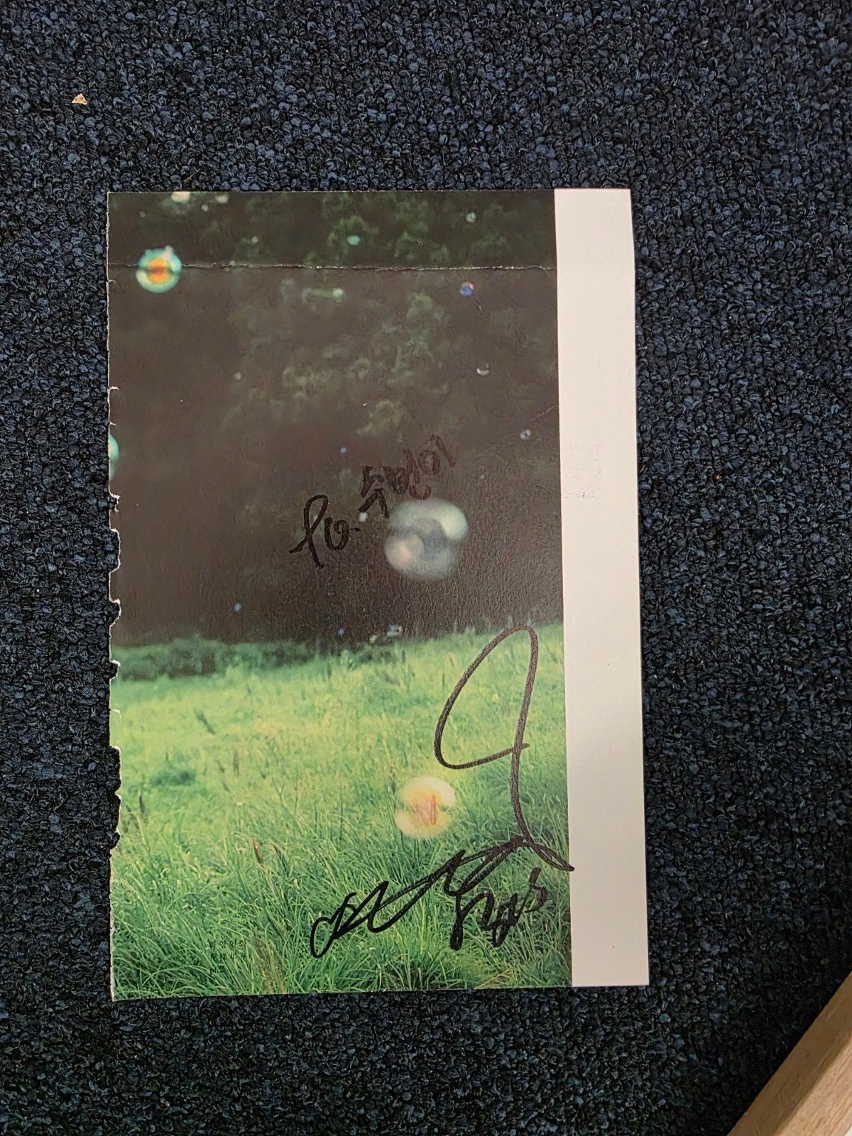BTS signed page Jimin, Ophalen of Verzenden, Zo goed als nieuw, Foto of Kaart, Gesigneerd