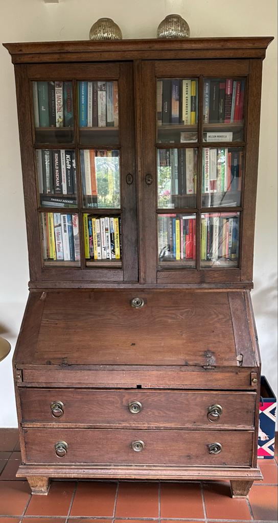 Antiek eikenhouten secretaire met boekenkast, Antiek en Kunst, Antiek | Meubels | Kasten, Ophalen