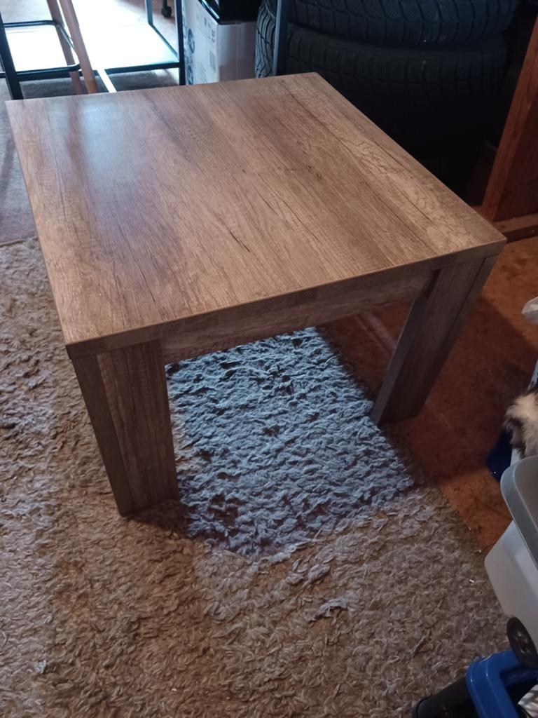 Houten salontafel - vierkant, Huis en Inrichting, Gebruikt, 50 tot 100 cm, Vierkant, Modern