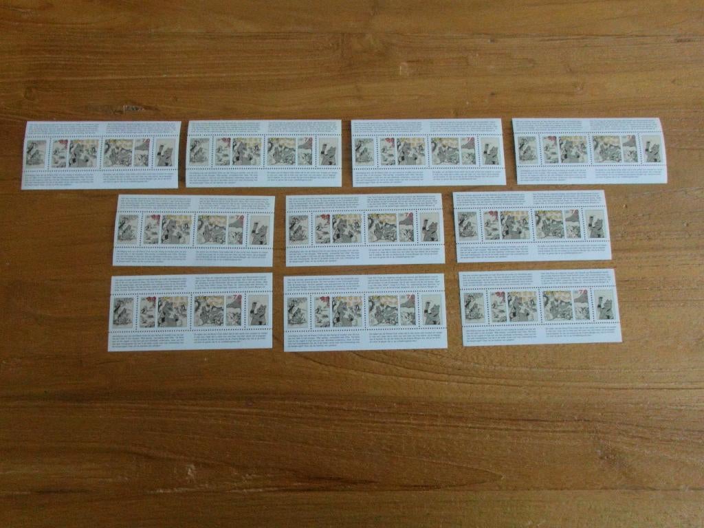 1677 10 Velletjes Strippostzegels  1996 Postfris, Ophalen of Verzenden, Na 1940, Postfris