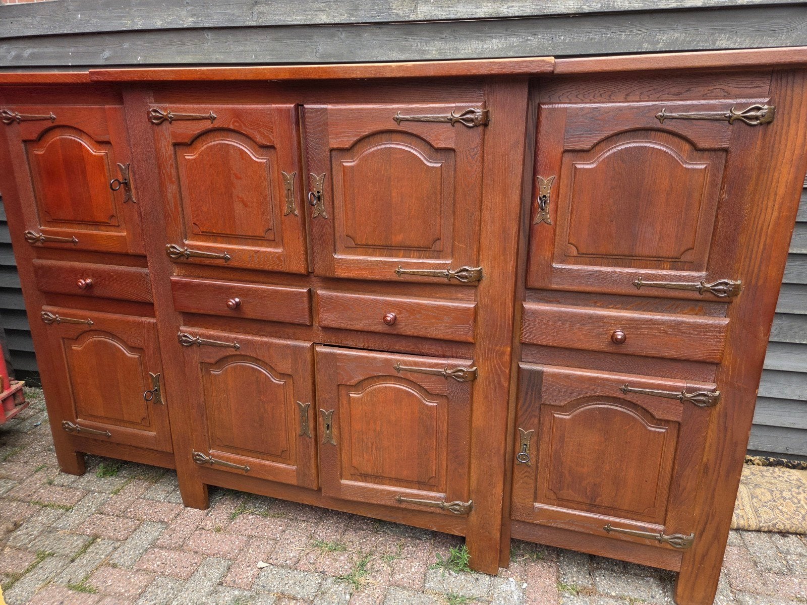 Antieke eiken dressoir met veel opbergruimte, Antiek en Kunst, Ophalen