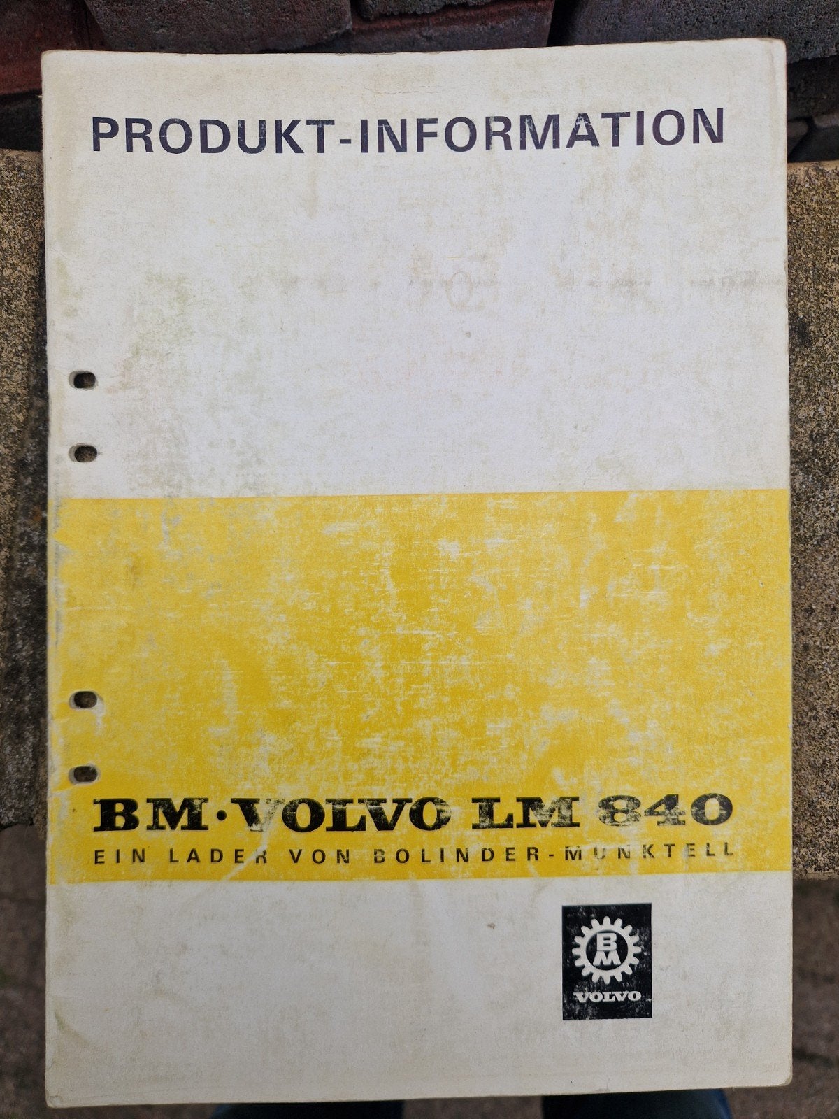 BM Volvo LM 840 Produkt-Information Lader Bolinder-Munktell, Ophalen of Verzenden