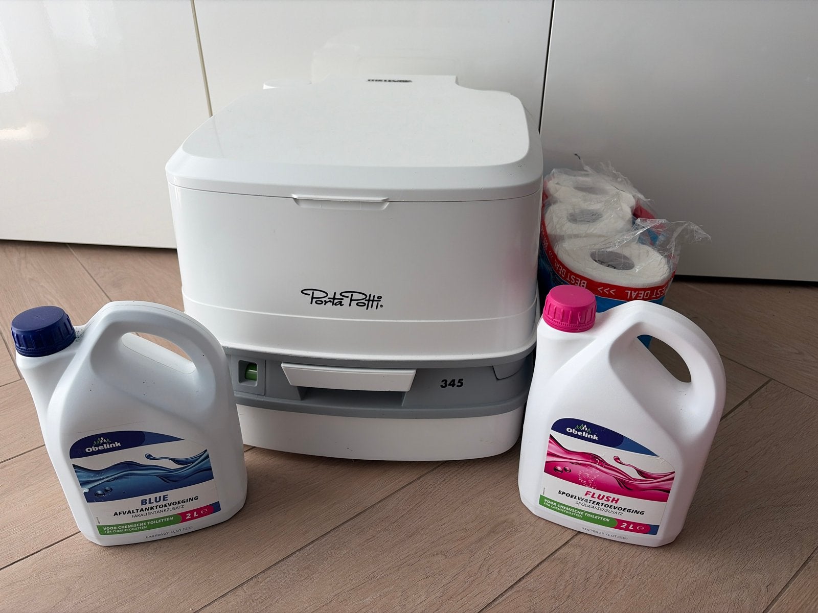 Thetford Porta Potti 345 met toebehoren (nooit gebruikt), Ophalen, Zo goed als nieuw