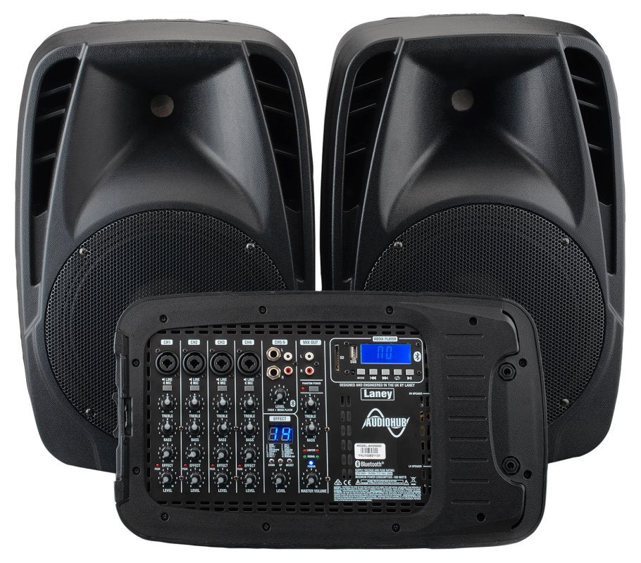 Laney Audiohub AH2500d PA-systeem met 2 speakers, 1000 watt, Ophalen of Verzenden, Zo goed als nieuw, 500 tot 1000 watt, P.A.