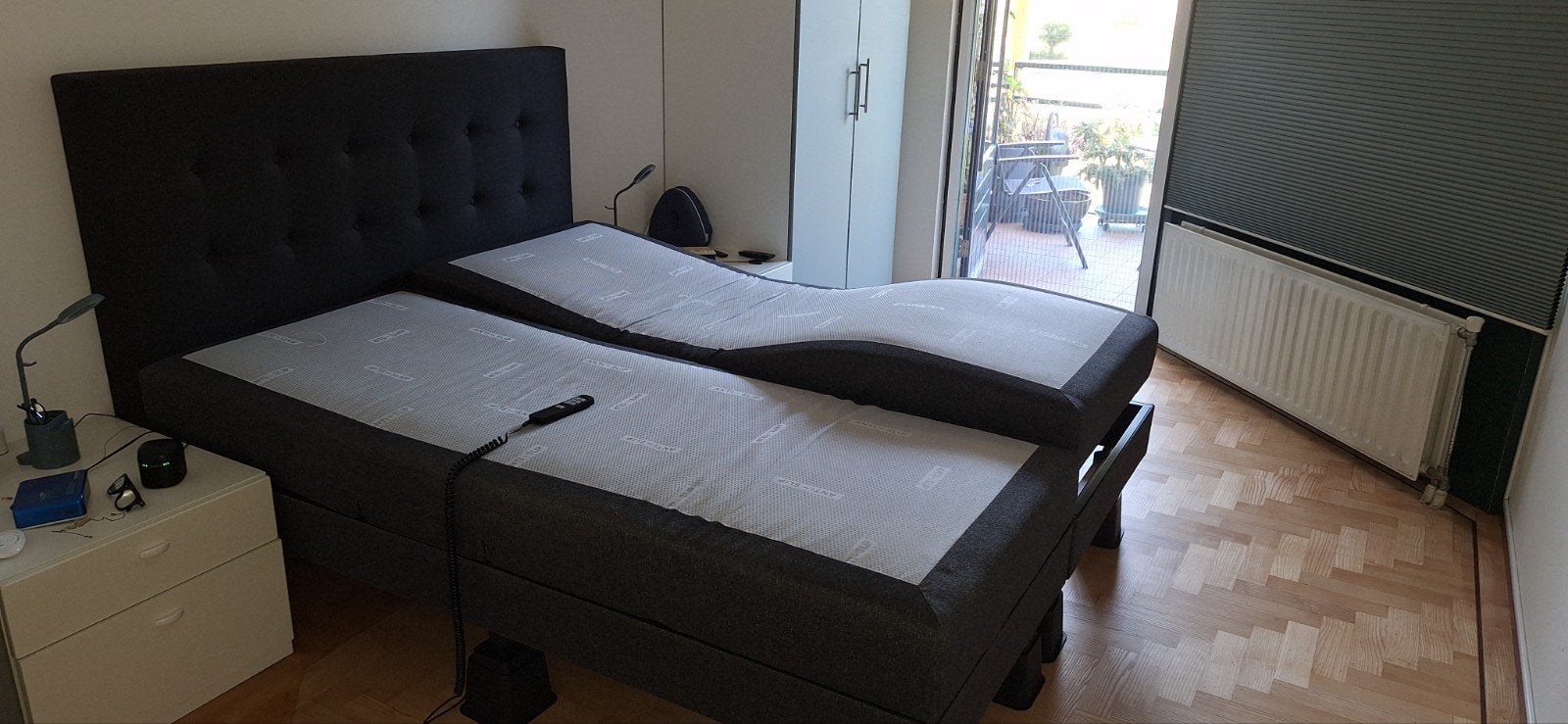 Elektrische boxspring 160x200 - 10 maanden oud, Ophalen, Zo goed als nieuw, Tweepersoons, 160 cm