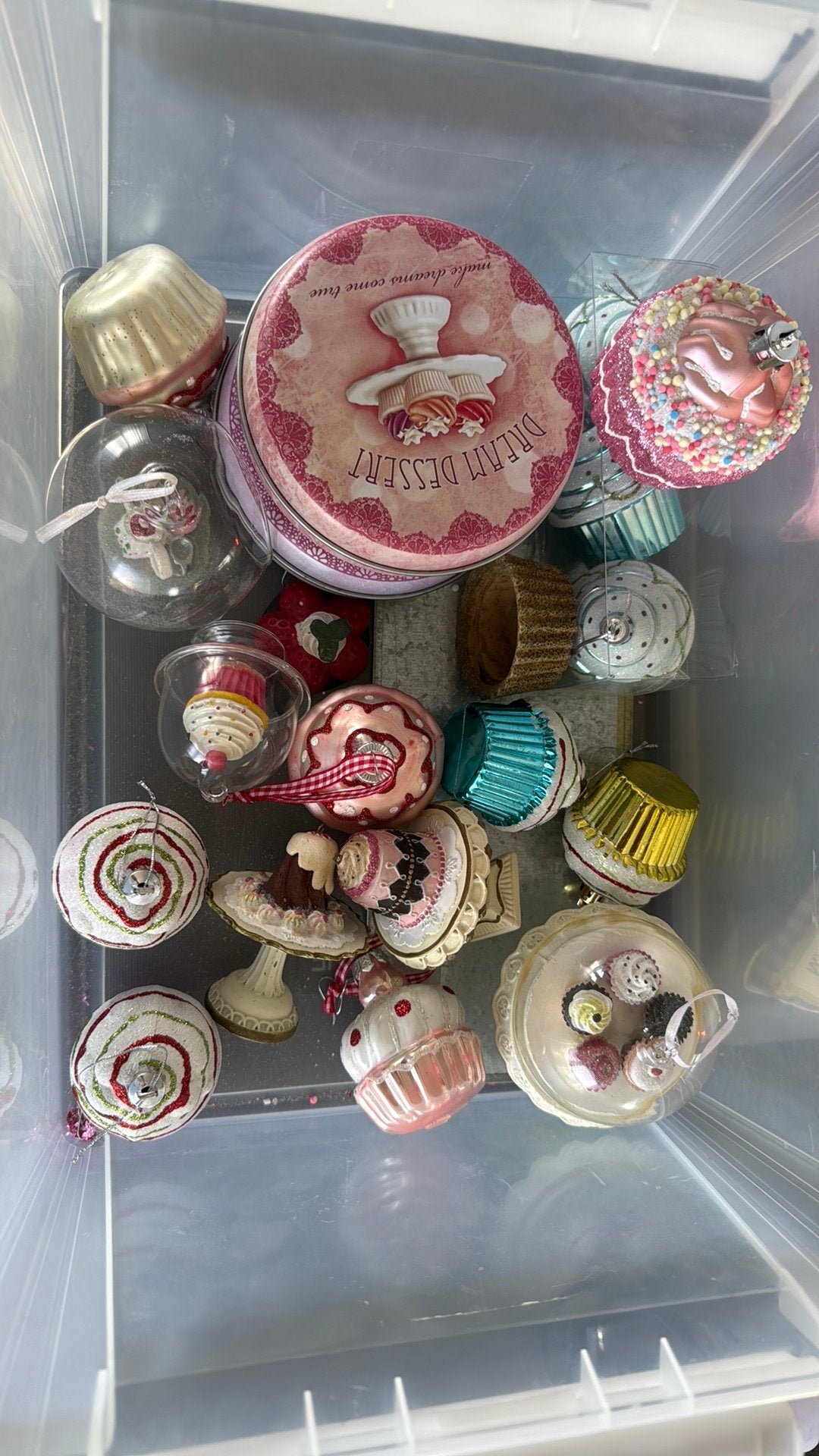 Cupcake ornamenten., Diversen, Kerst, Ophalen of Verzenden, Gebruikt