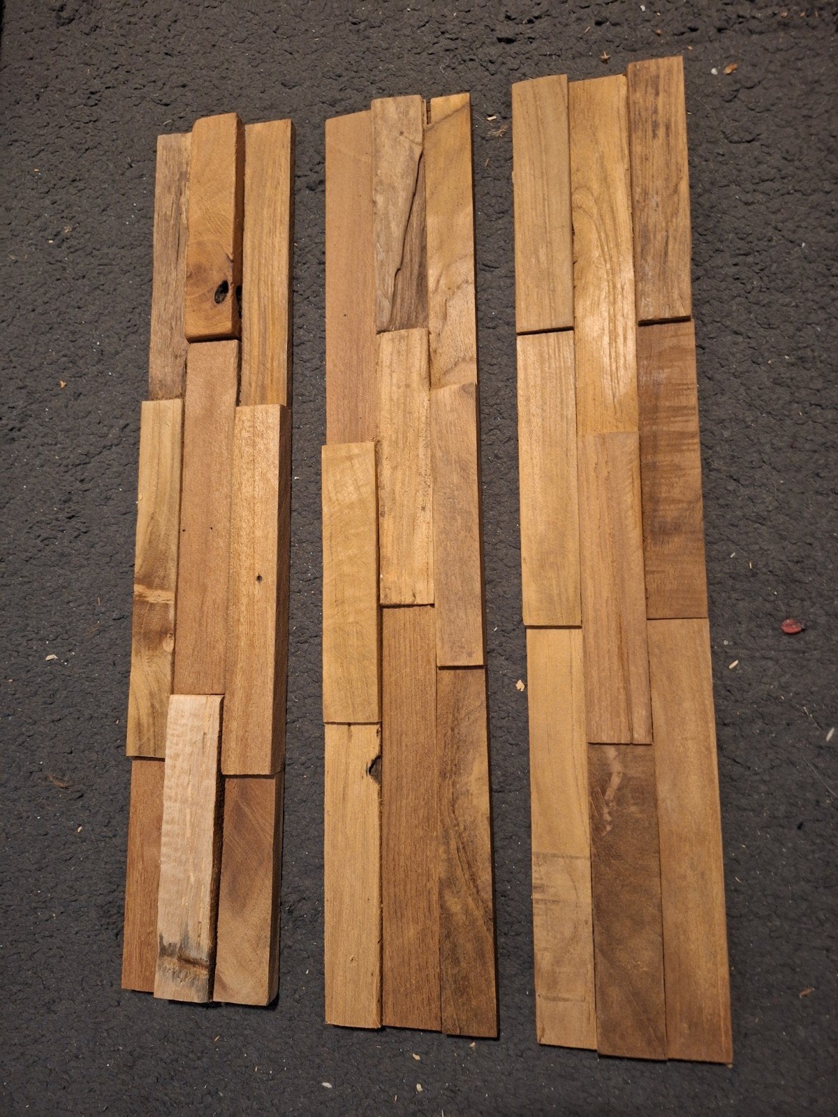 Houten wandpanelen / plakhout - 3 hele dozen + losse stukken, Ophalen