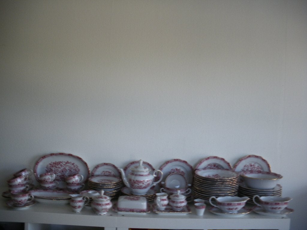 Seltmann Weiden Theresia Rood servies, Overige merken, Ophalen of Verzenden, Zo goed als nieuw, Bord(en)